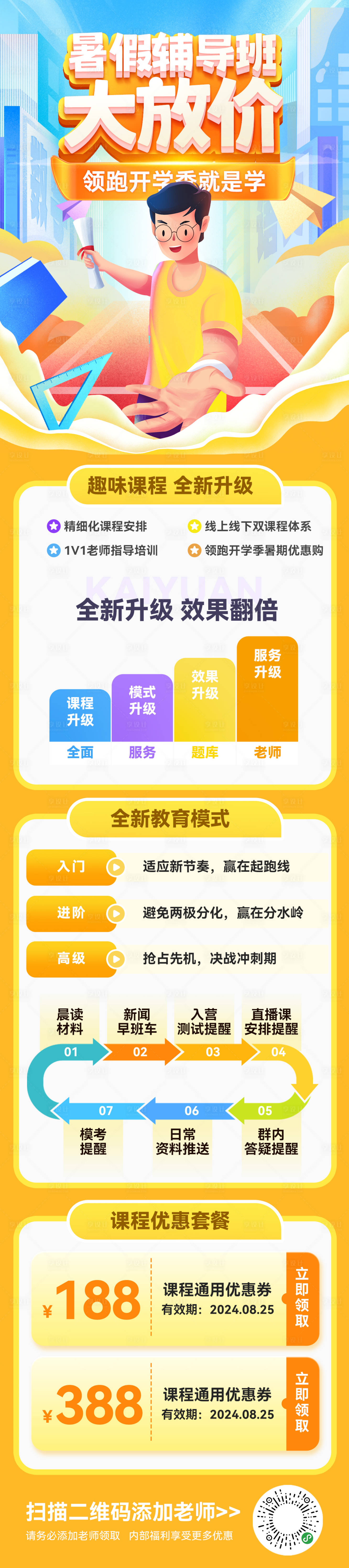源文件下載【享設計】搜索編號：28070024994009246【暑假輔導班課程活動長圖】