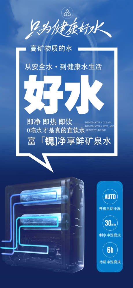 源文件下载【享设计】搜索编号：33090025055917822【健康水海报】