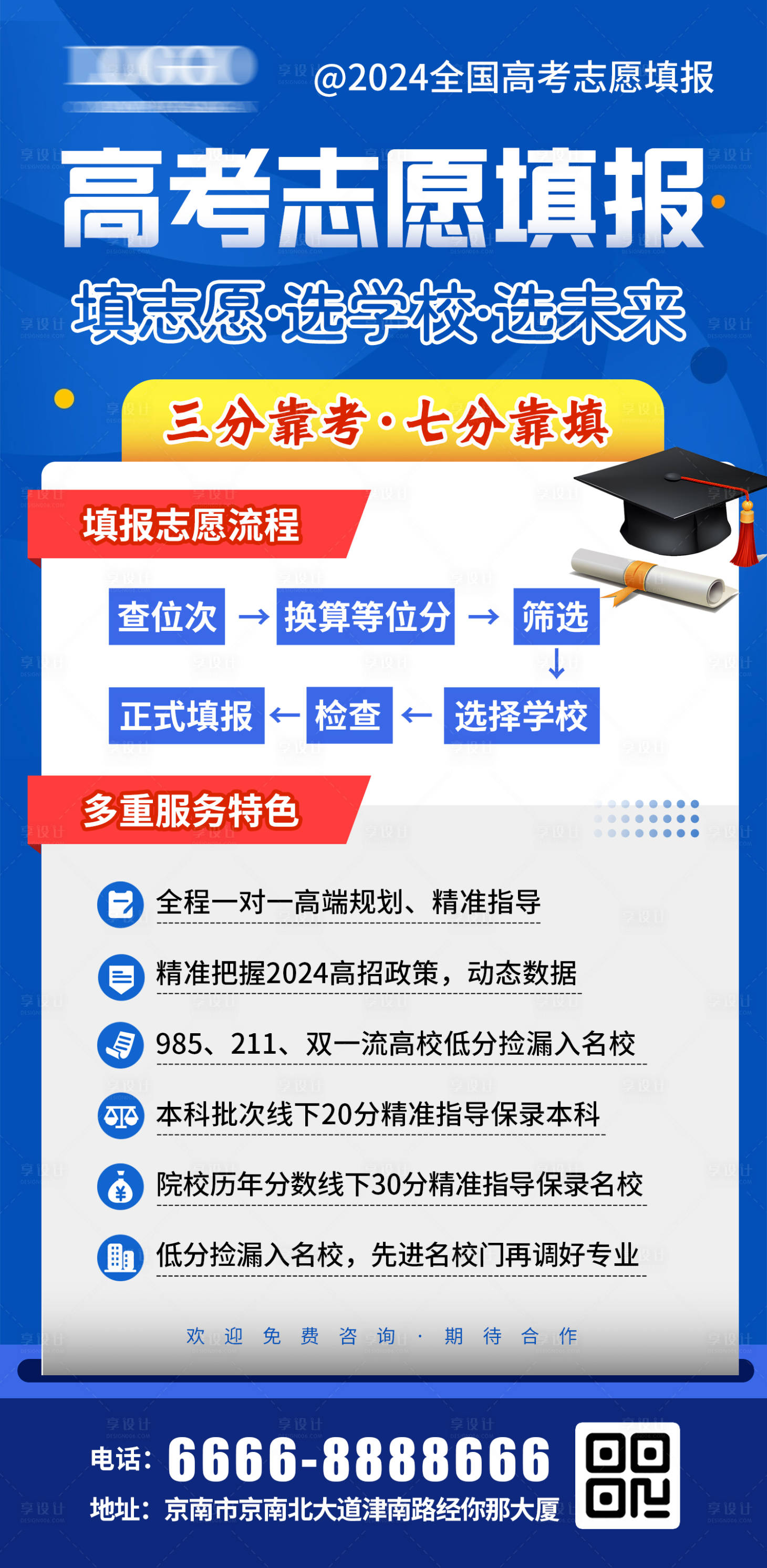 源文件下載【享設(shè)計(jì)】搜索編號(hào)：48050025238532796【高考志愿填報(bào)課程海報(bào)】