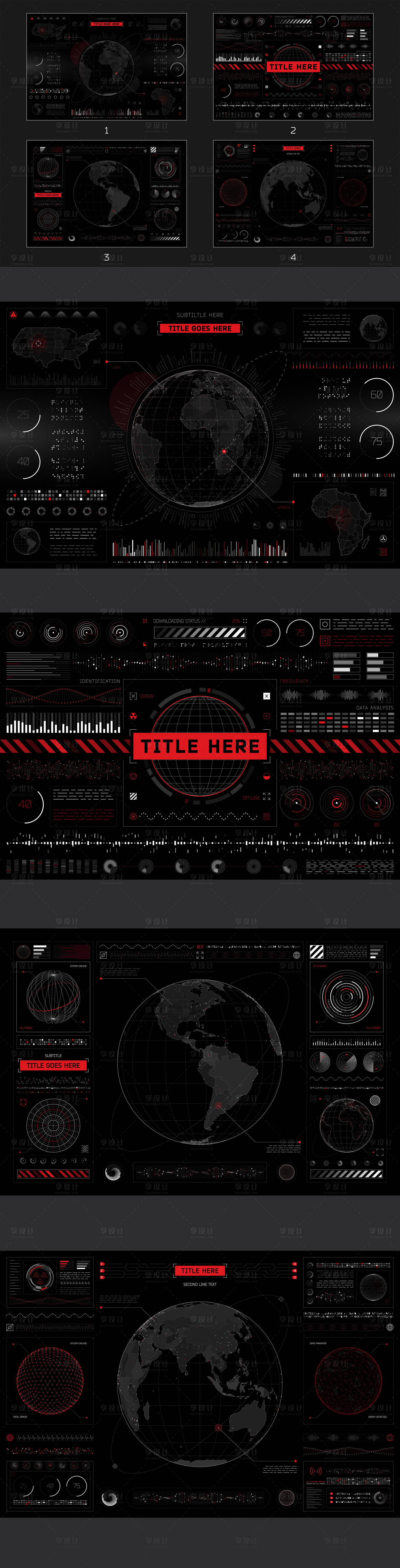 源文件下载【享设计】搜索编号：76770025195987415【科技未来科幻界面数据分析UI设计】