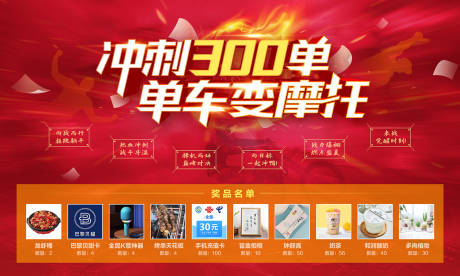源文件下載【享設計】搜索編號：48160025322372460【銷售業績沖刺活動背景板】
