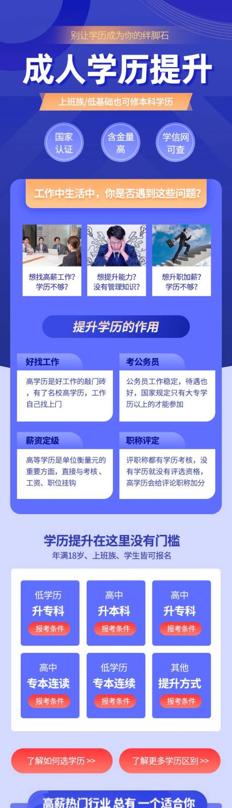 源文件下载【成人教育学历提升长图】编号：47020025004515975