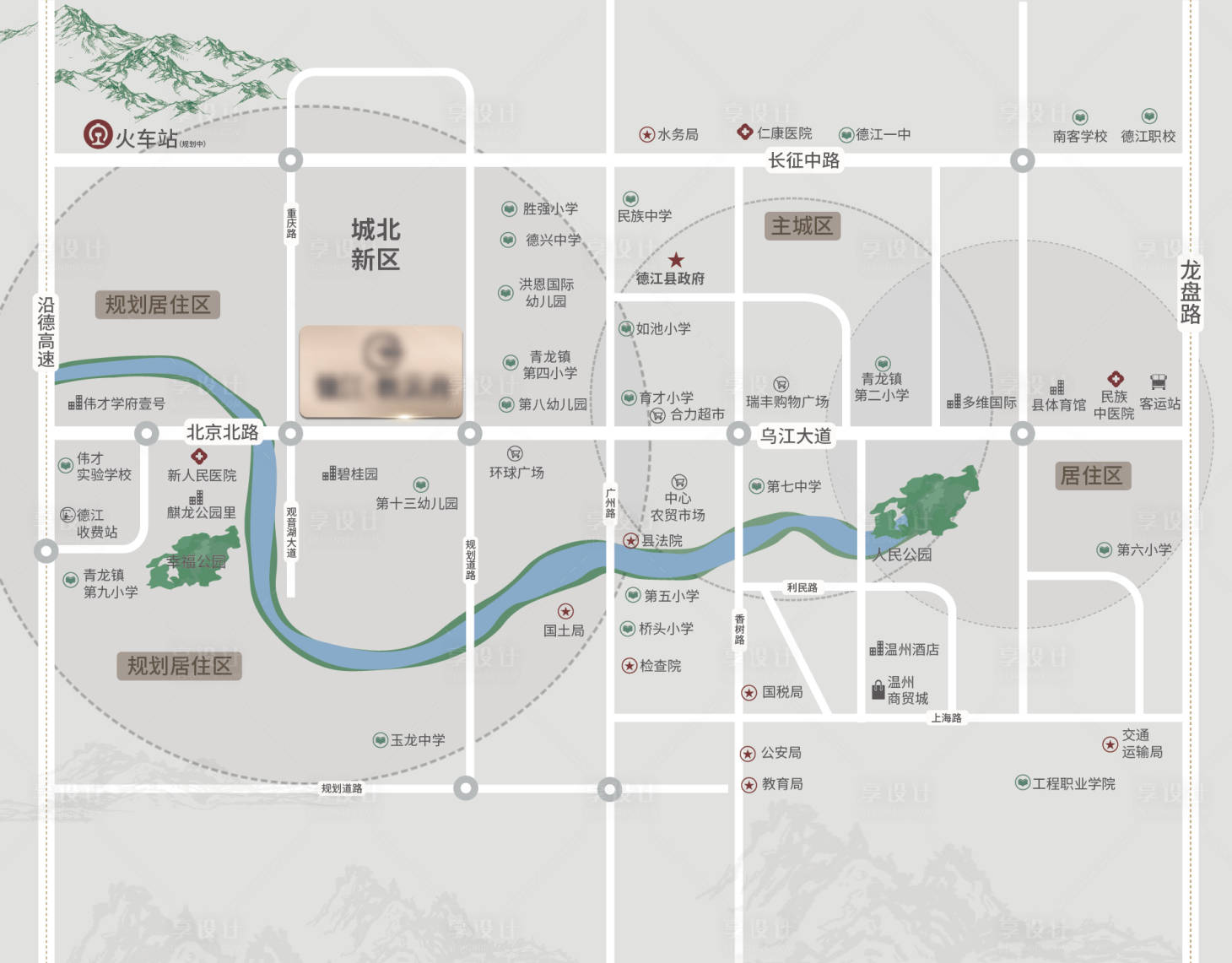 源文件下载【享设计】搜索编号：76480025183104440【区位图】