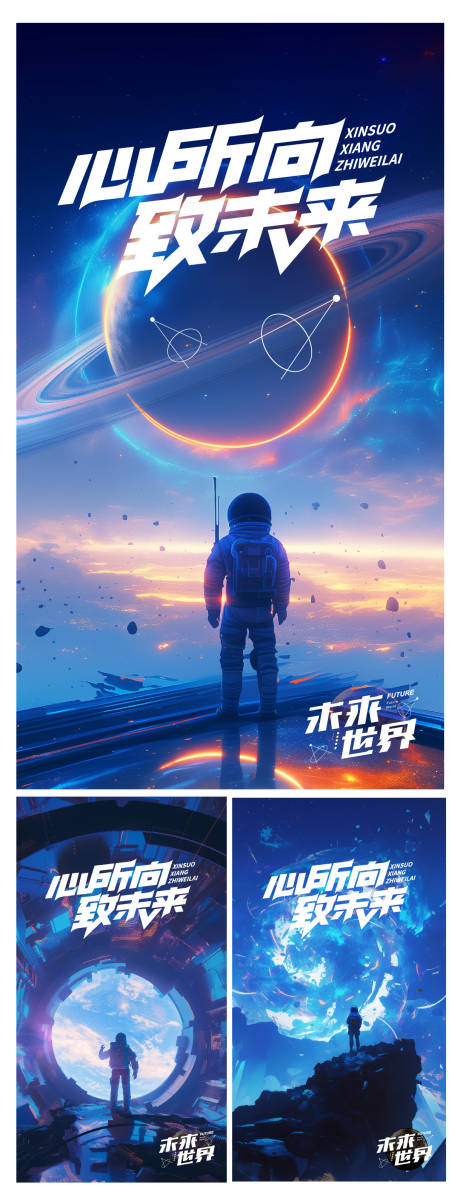 源文件下载【享设计】搜索编号：85490025310254731【心所向致未来海报】