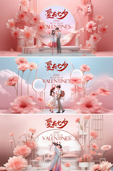 源文件下載【七夕情人節(jié)海報】編號：17580025240323417