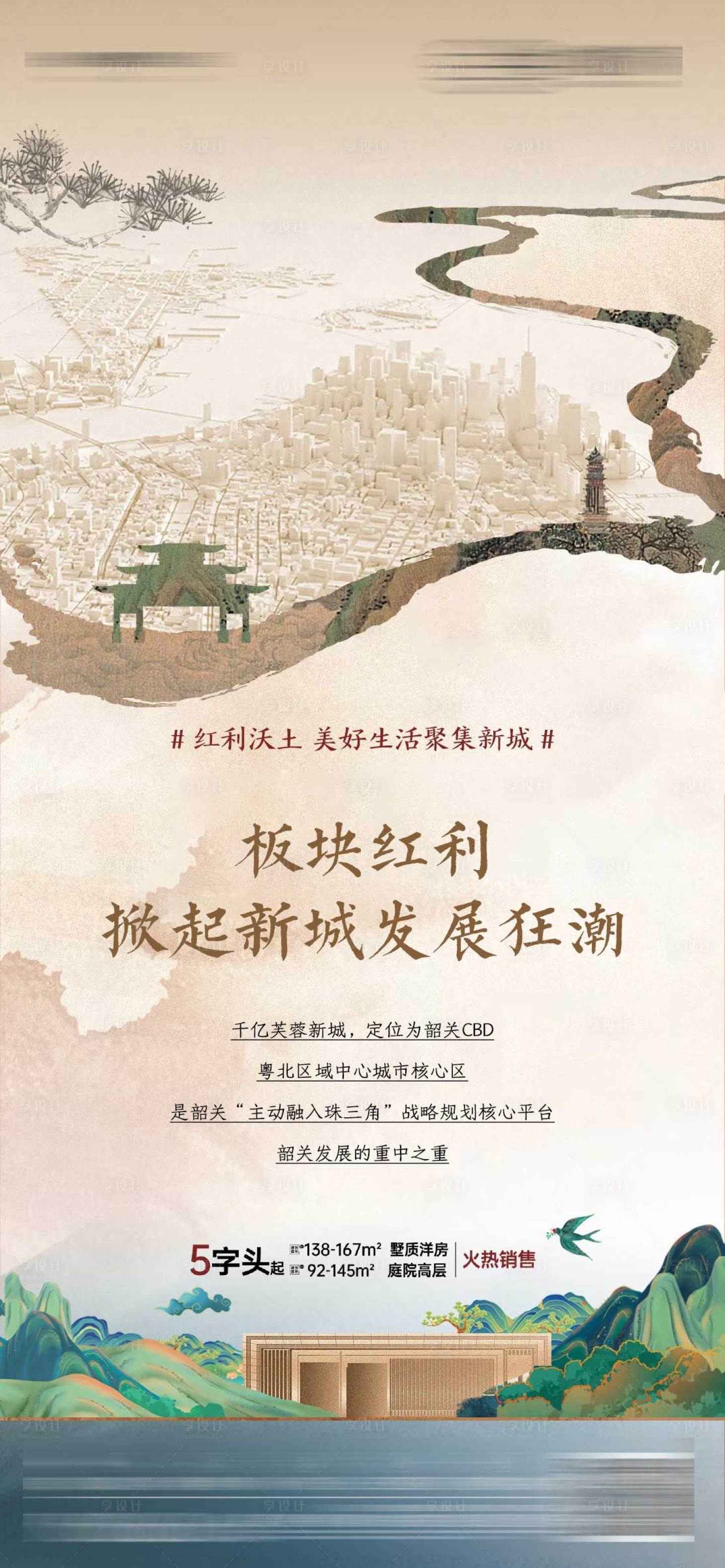 源文件下載【享設計】搜索編號：38750025316011354【地產區位價值點海報】