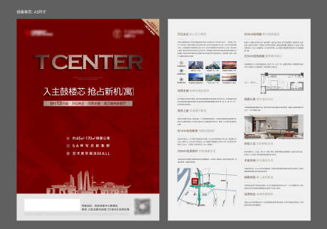 源文件下载【地产城市公寓品牌价值点红色A3单页】编号：60260024891353015