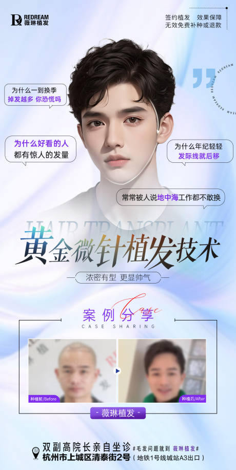 源文件下载【植发案例海报】编号：94620024912385148