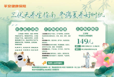 源文件下载【享设计】搜索编号：87130024923162629【三伏养生图海报展板】