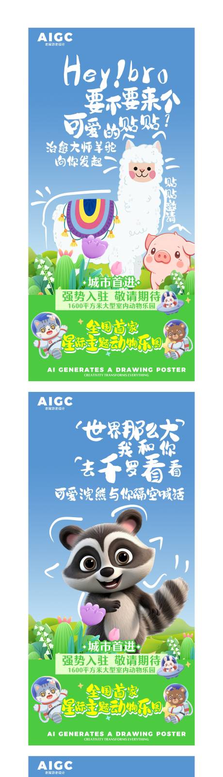 源文件下载【商业动物园入住造势宣传系列海报】编号：78090025180577690