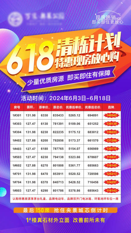 源文件下載【享設(shè)計(jì)】搜索編號(hào)：71980025231877466【618清棟特價(jià)房繽紛海報(bào)】