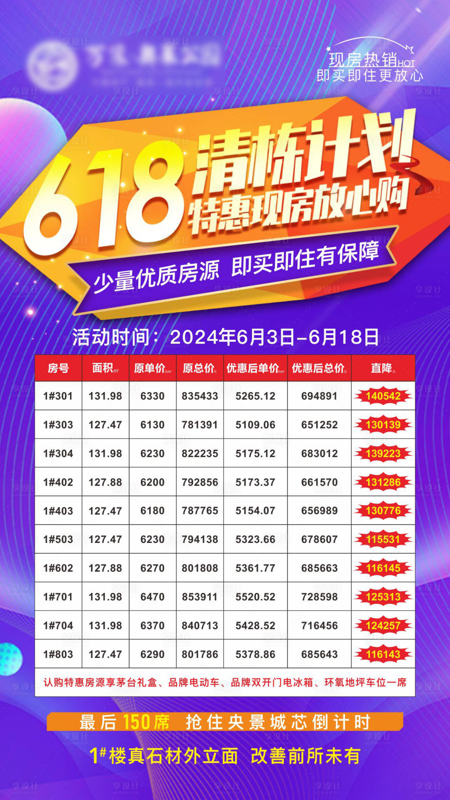 源文件下載【享設計】搜索編號：71980025231877466【618清棟特價房繽紛海報】