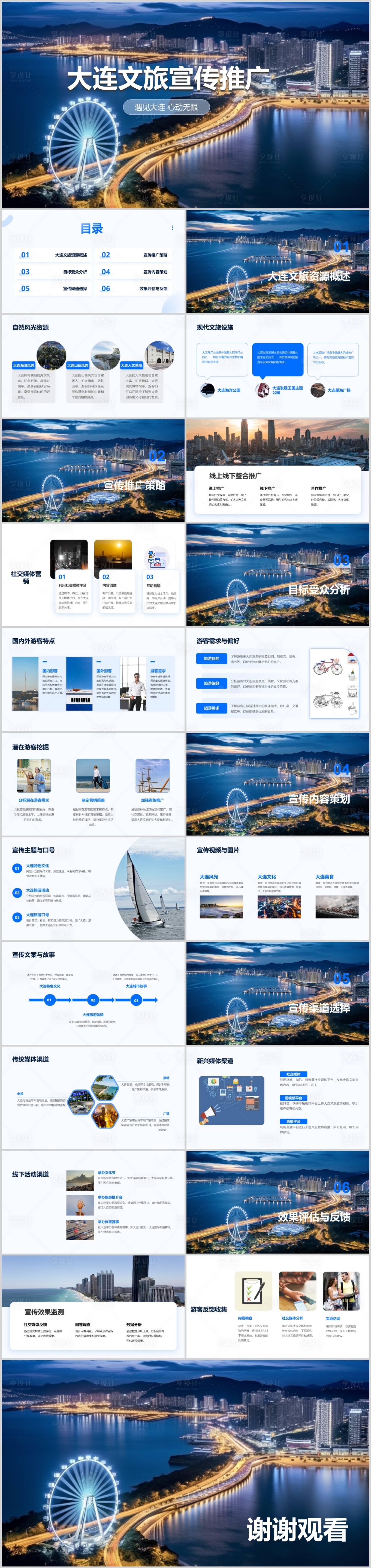 源文件下載【享設計】搜索編號：30930025194521122【大連文旅宣傳推廣PPT】
