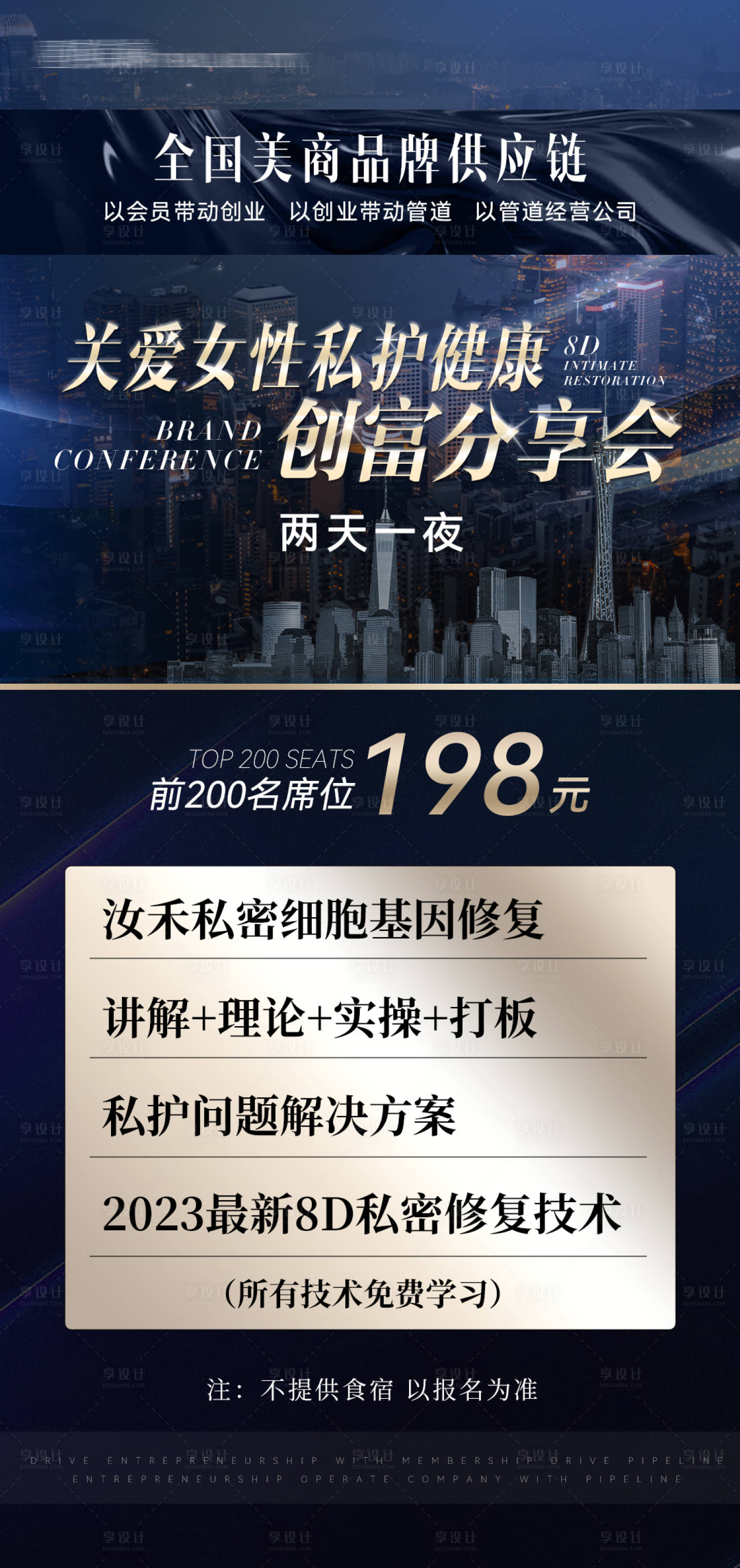 源文件下载【享设计】搜索编号：61420025107731003【医美私密招商蓝金海报】