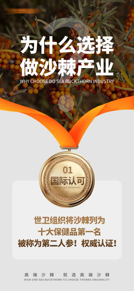 源文件下载【享设计】搜索编号：76380025419353245【沙棘口碑产业海报】