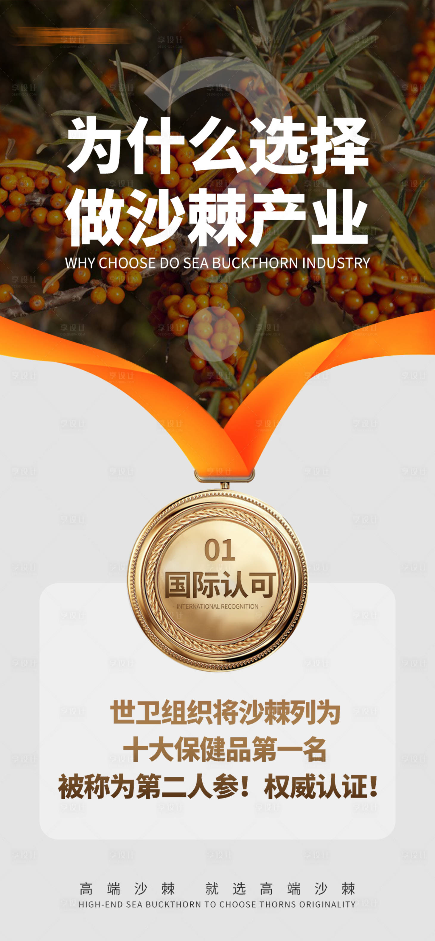 源文件下载【享设计】搜索编号：76380025419353245【沙棘口碑产业海报】