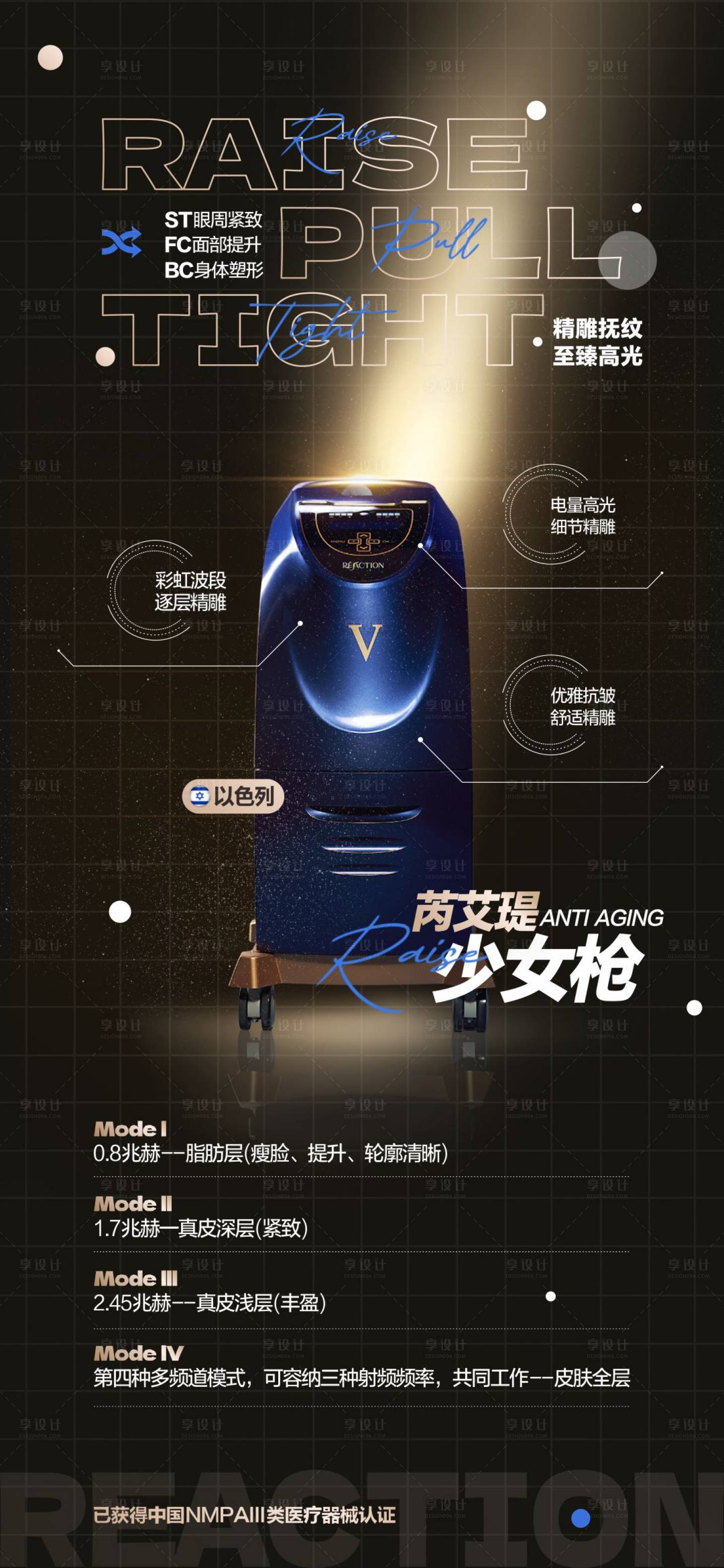 源文件下载【享设计】搜索编号：83040025255873516【医美仪器海报】