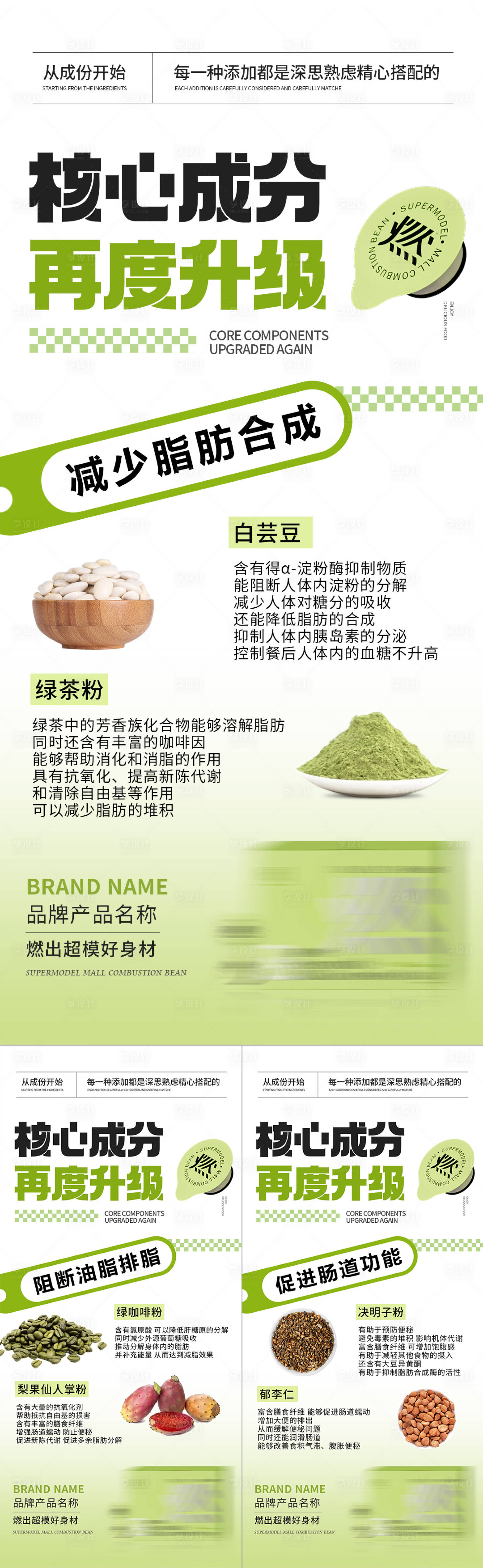 源文件下载【微商医美减肥产品成分海报】编号：74620025317969648
