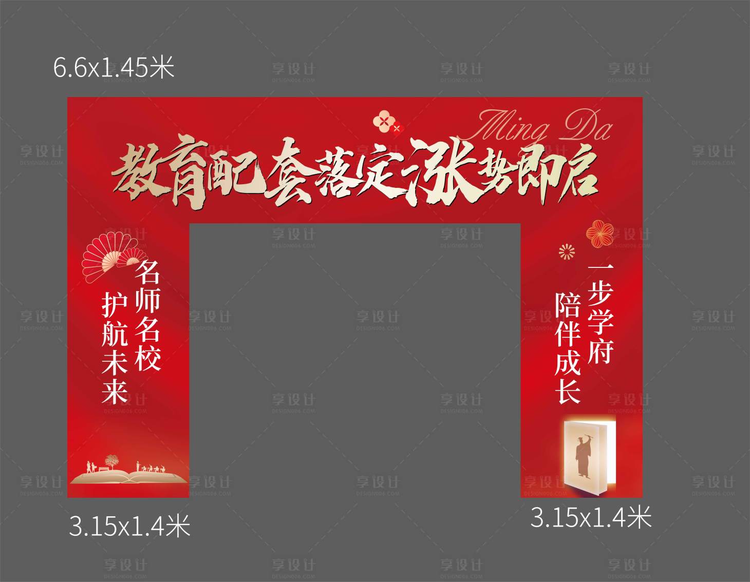 源文件下载【享设计】搜索编号：77240025210086237【地产价值点配套龙门架设计】