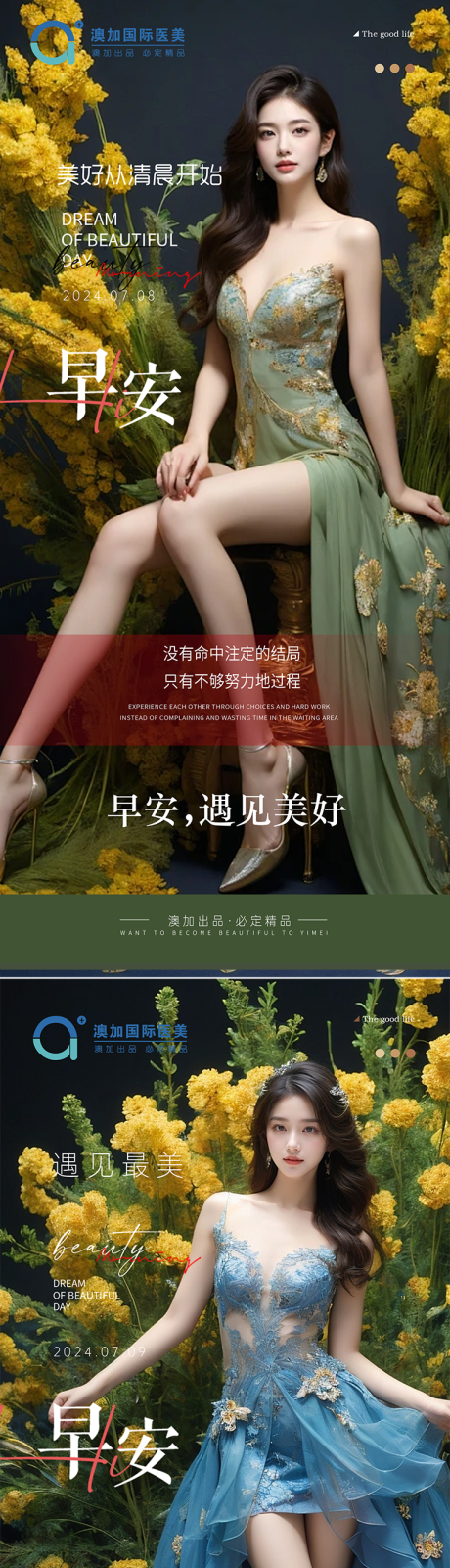 源文件下載【醫(yī)美早安系列海報】編號：97830024922488347