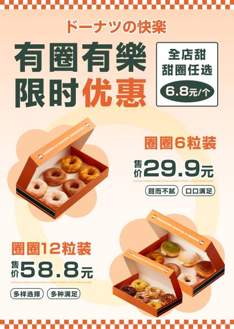 源文件下载【甜甜圈活动海报】编号：71030024937929903