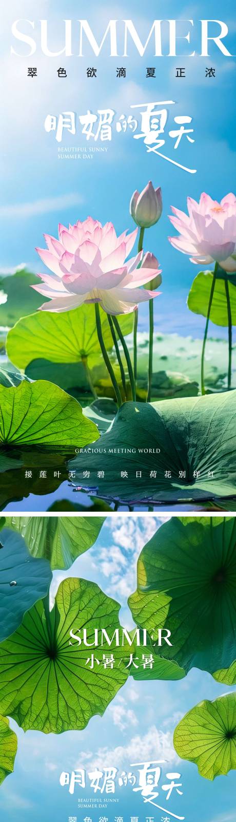 源文件下载【大暑节气夏日系列海报】编号：10960025073616281