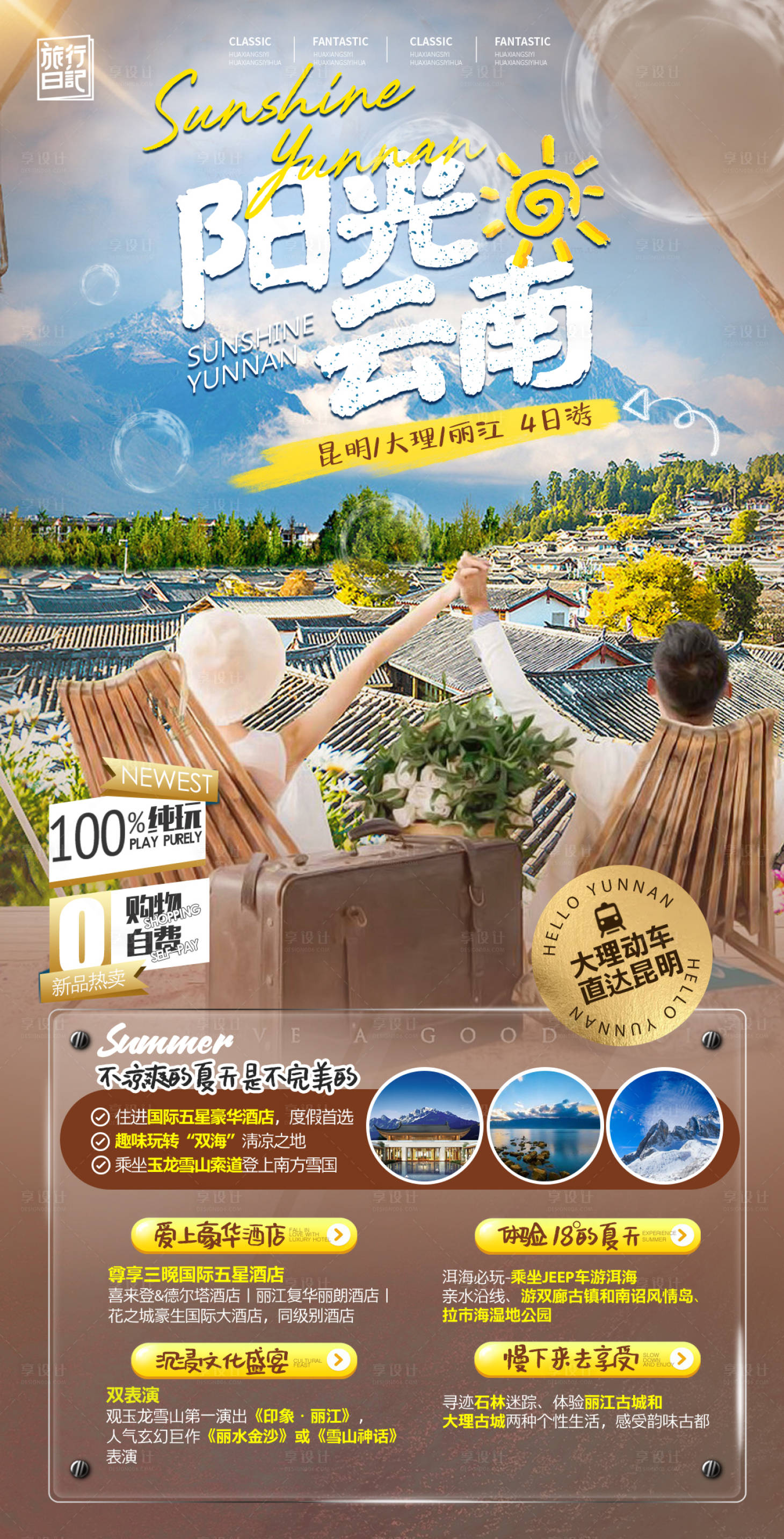 源文件下载【云南大理旅游海报】编号：64420025246616046