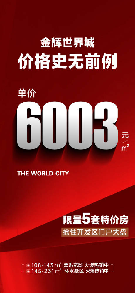 源文件下載【房地產(chǎn)大字報紅色海報】編號：57820025221365517