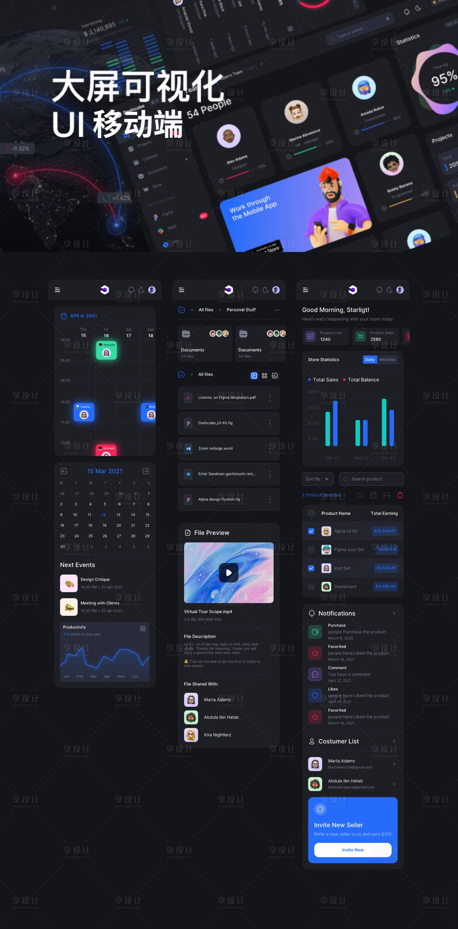 源文件下载【享设计】搜索编号：81810025369124452【移动端数据可视化APP小程序UI设计】