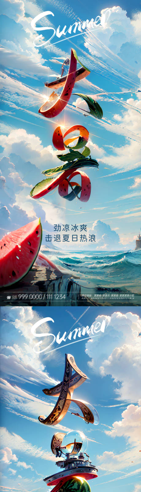 源文件下载【大暑西瓜节气系列海报】编号：31880025019522835