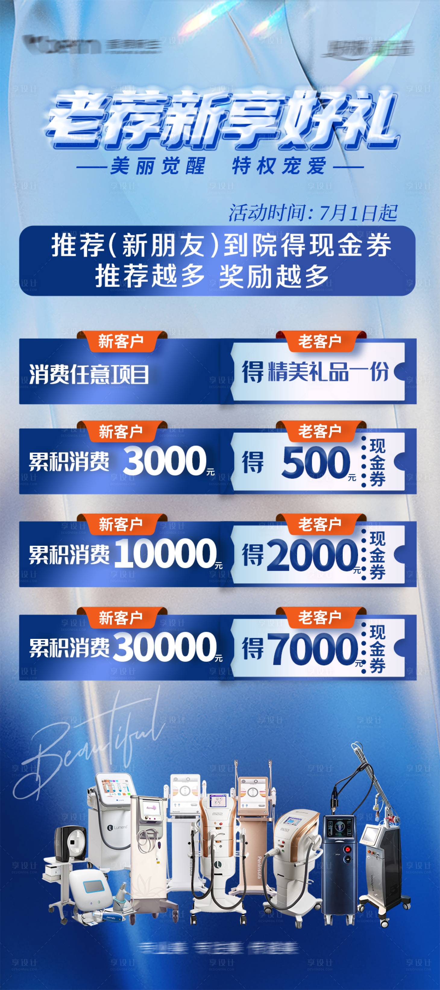 源文件下載【享設計】搜索編號：24210024966511070【醫美老帶新營銷海報】