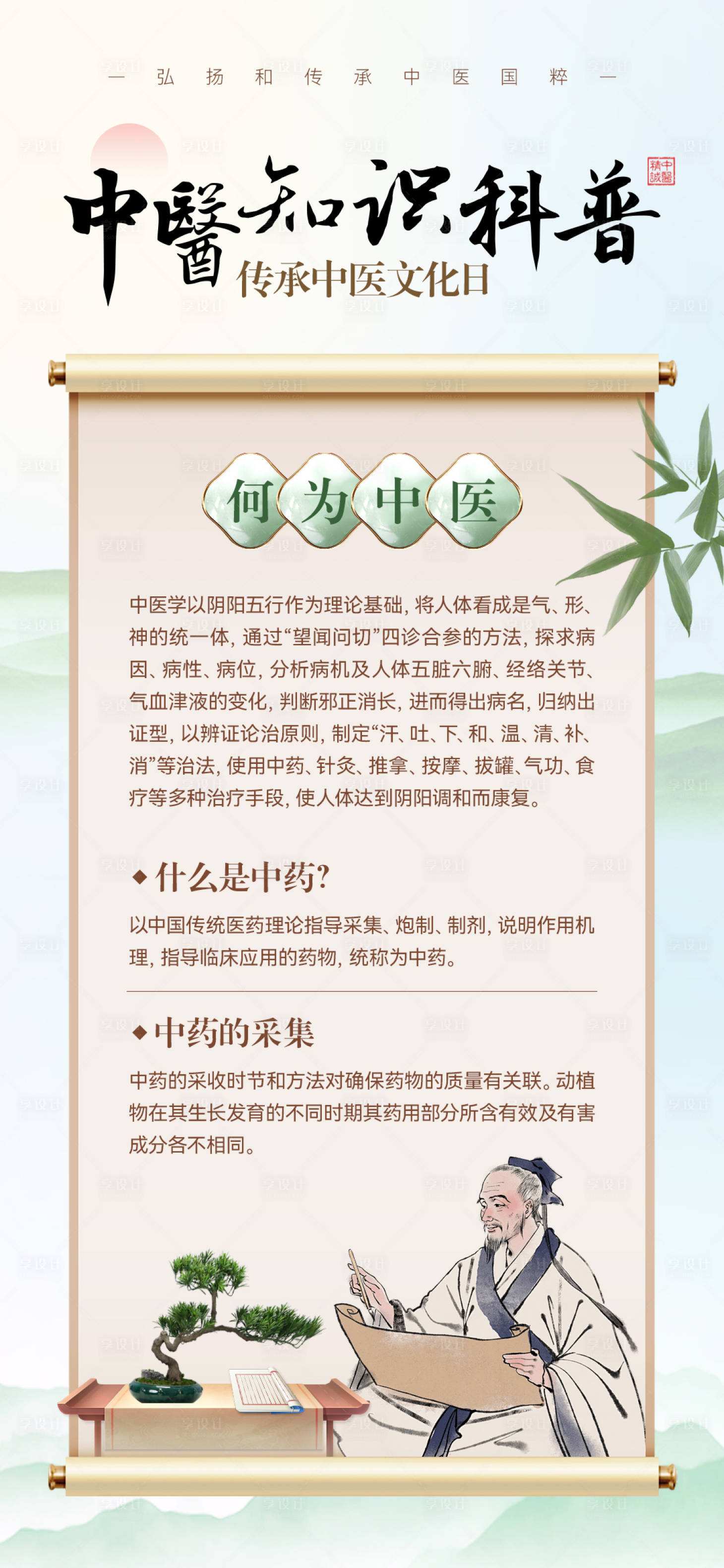 源文件下載【享設計】搜索編號：79650025177092031【中醫科普海報】