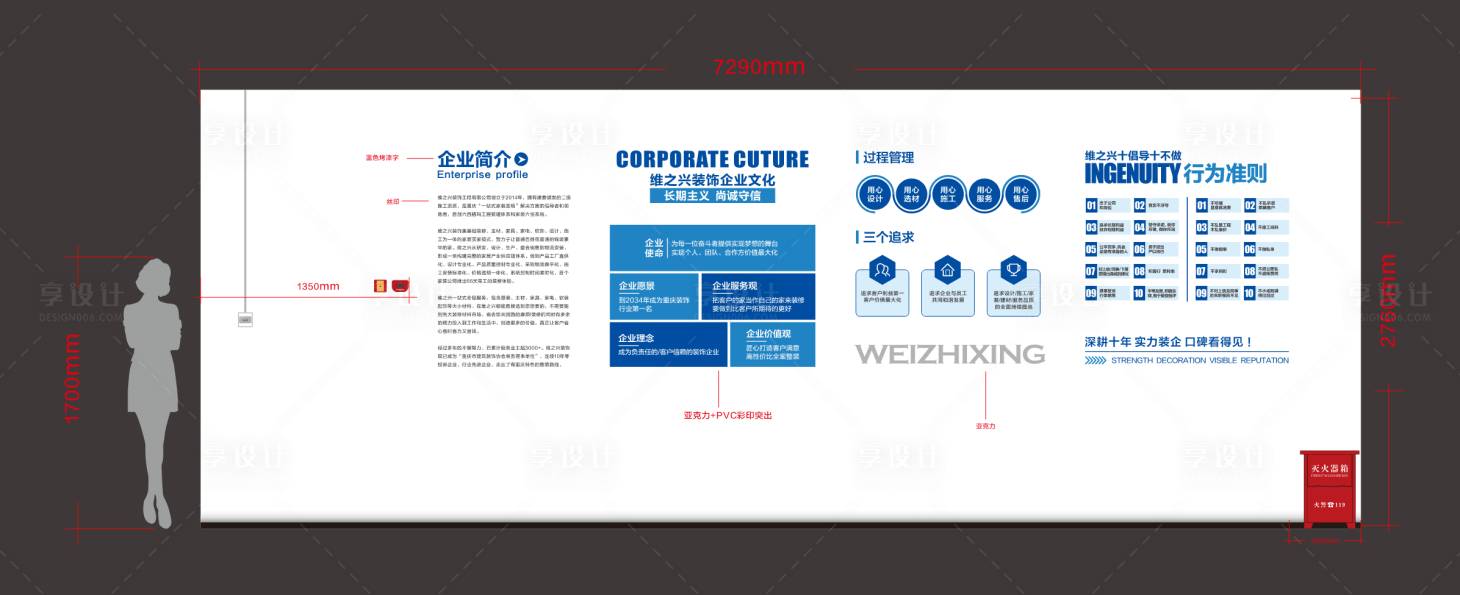 源文件下载【享设计】搜索编号：80910025256214502【地产家装品牌文化通道设计】