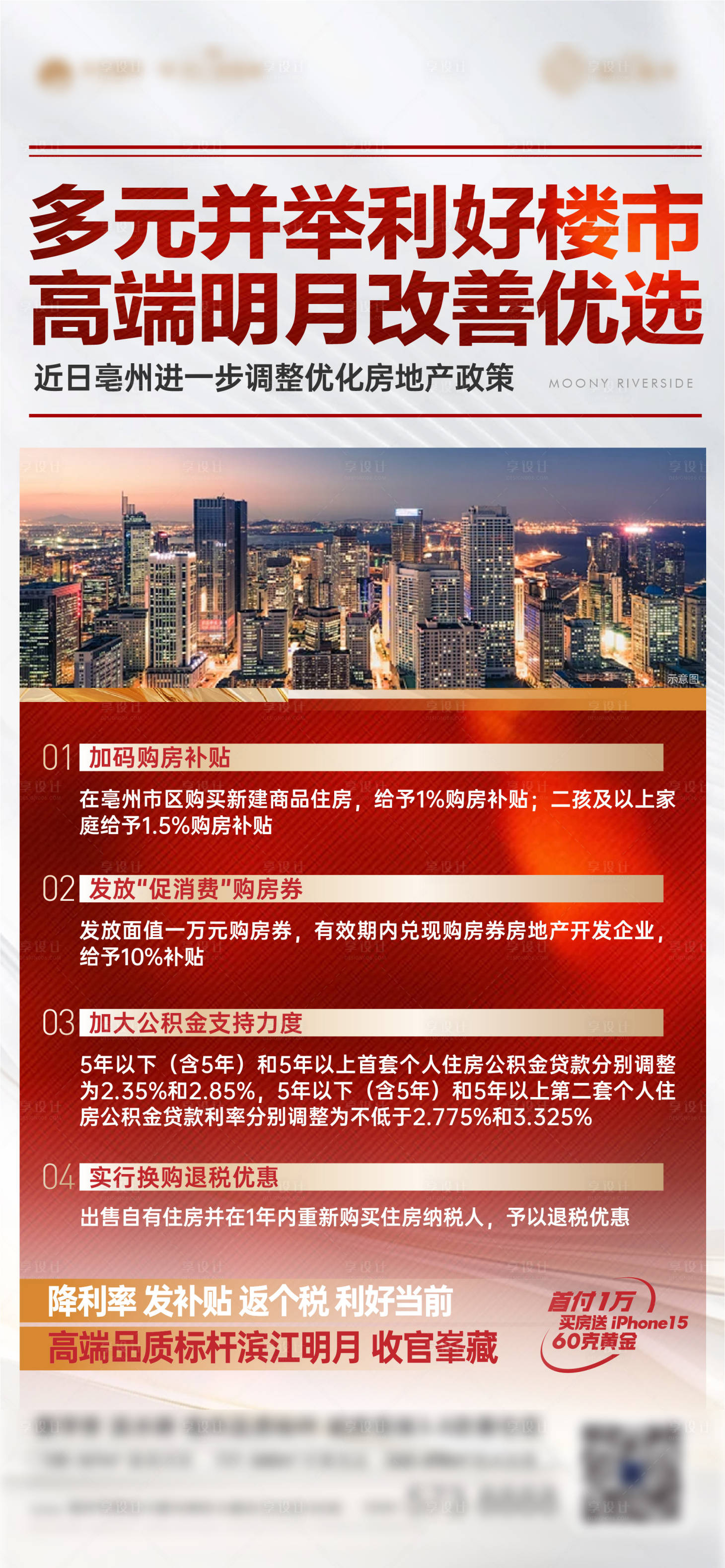 源文件下载【享设计】搜索编号：34230025312887672【地产政策海报】