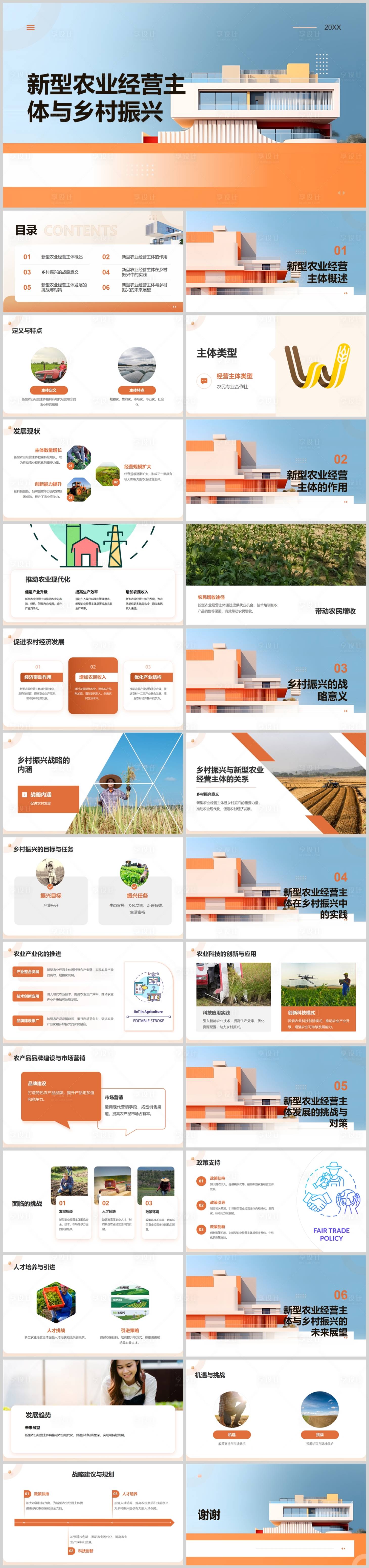 源文件下载【享设计】搜索编号：34940025149279462【新型农业经营主体与乡村振兴PPT】