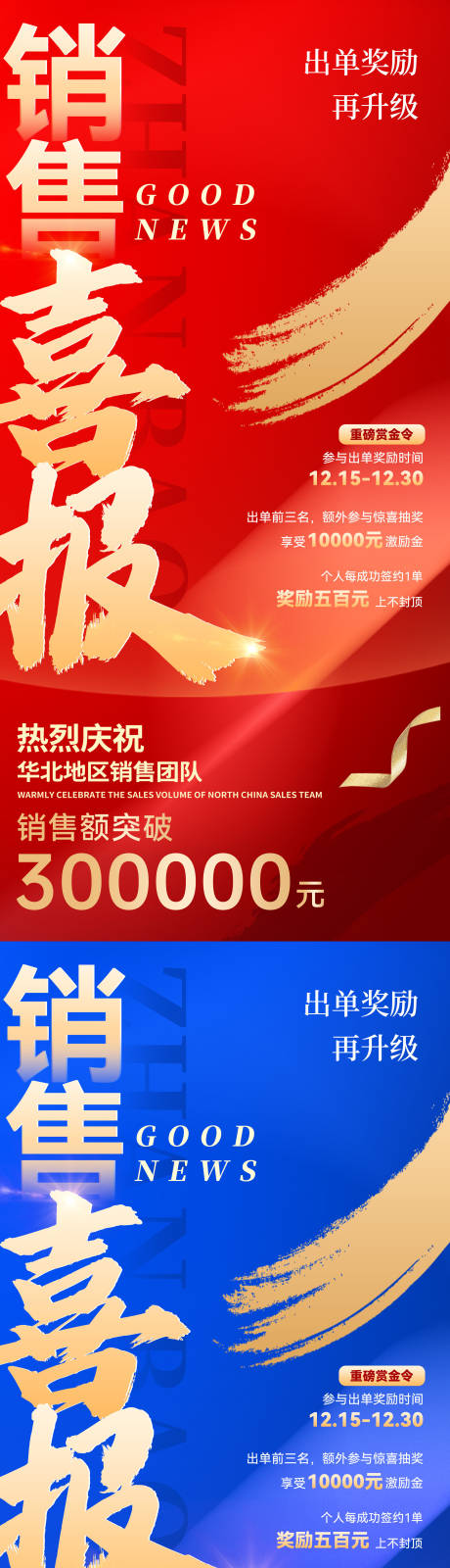 销售喜报海报