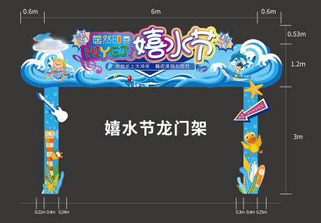 源文件下载【夏日嬉水节活动包装龙门架】编号：92160025071643705
