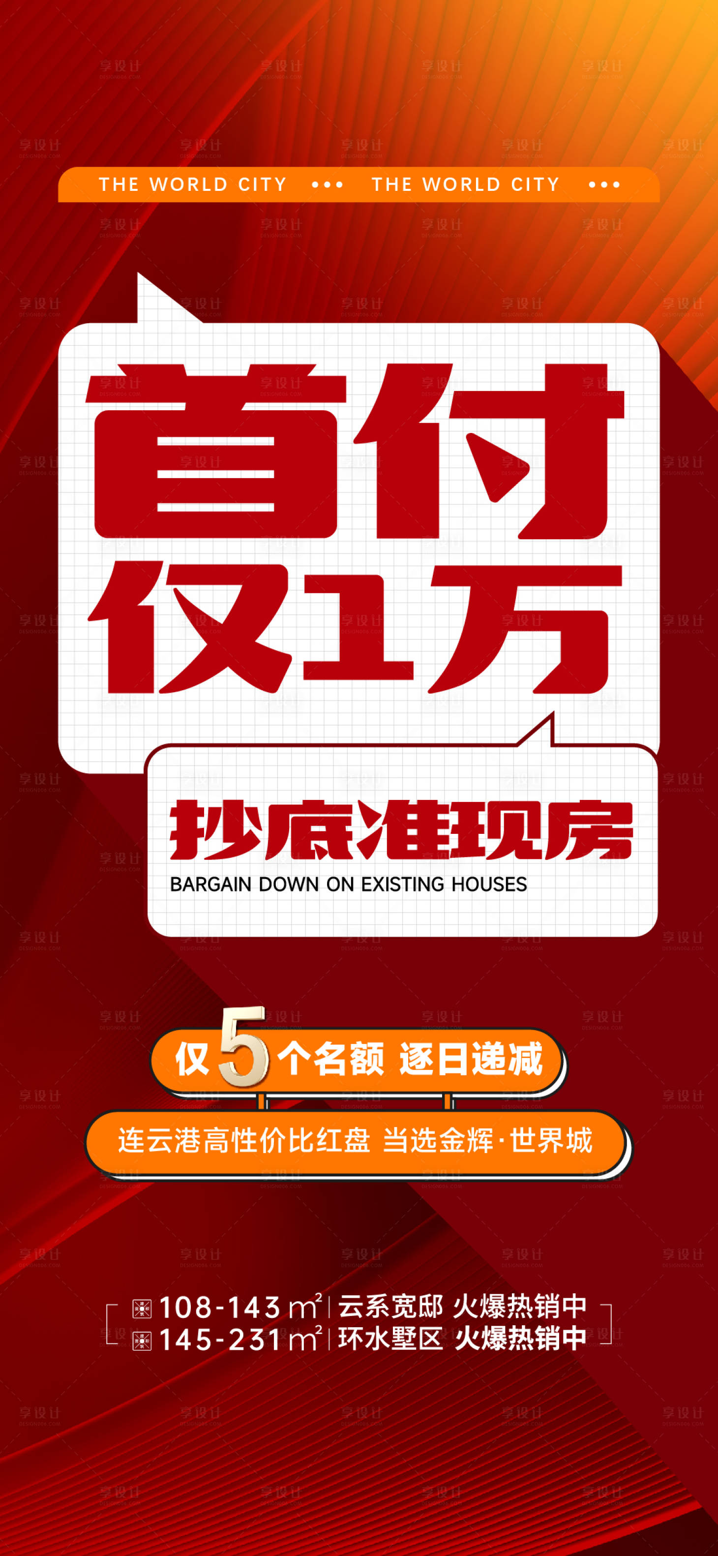 源文件下载【享设计】搜索编号：18880025206381120【房地产促销大字报】
