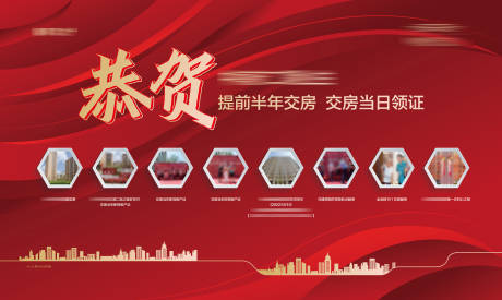 源文件下載【地產(chǎn)恭賀交付交房價(jià)值展板】編號：62070025266133593