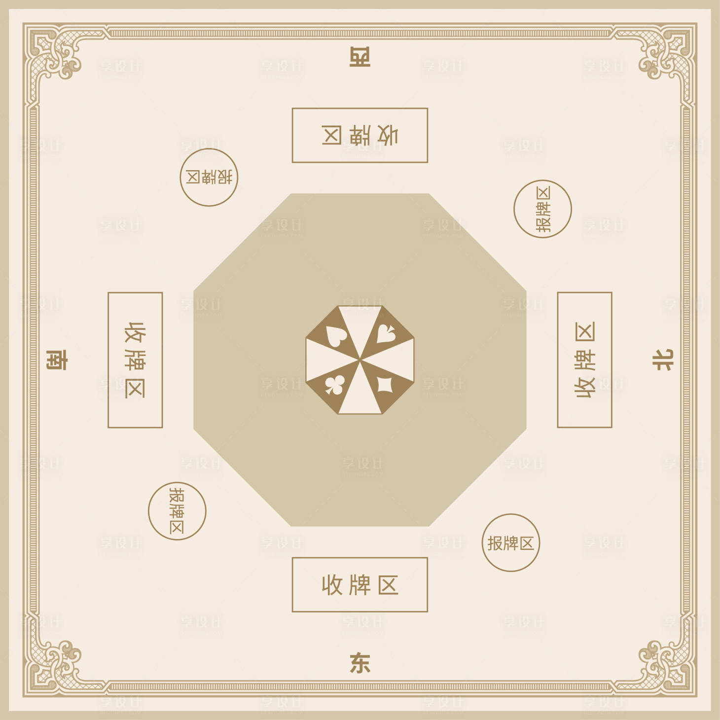 源文件下載【享設計】搜索編號：60940025112738793【國潮桌墊棋牌墊】