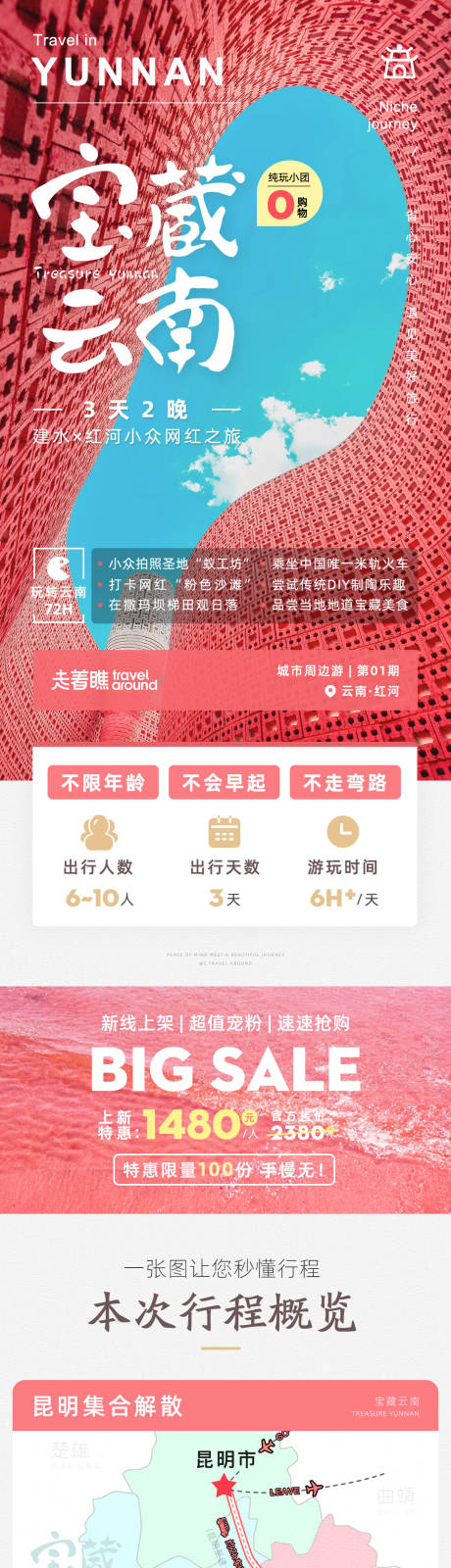 藏云南建水红河旅游详情页长图