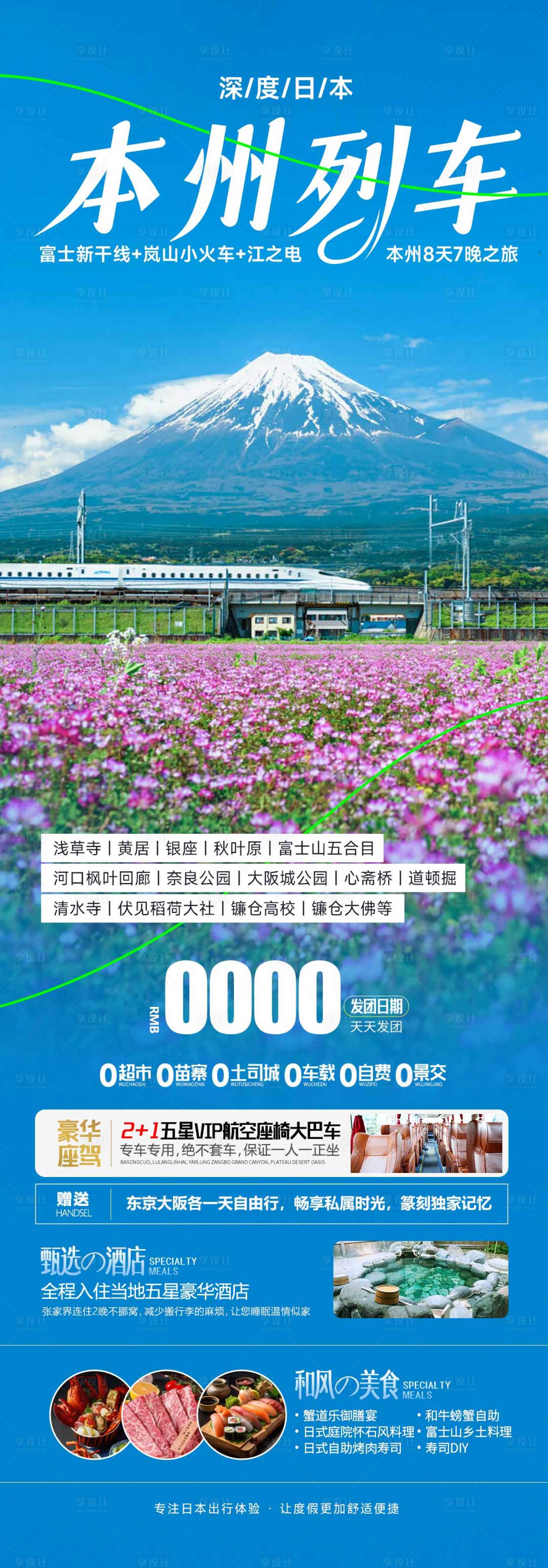 源文件下载【享设计】搜索编号：63850025236027205【本州列车新干线海报】
