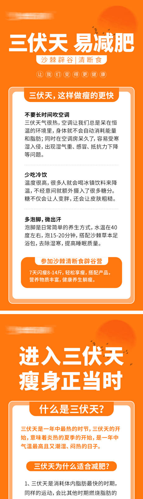 源文件下载【三伏养生减肥海报】编号：33310025340651649