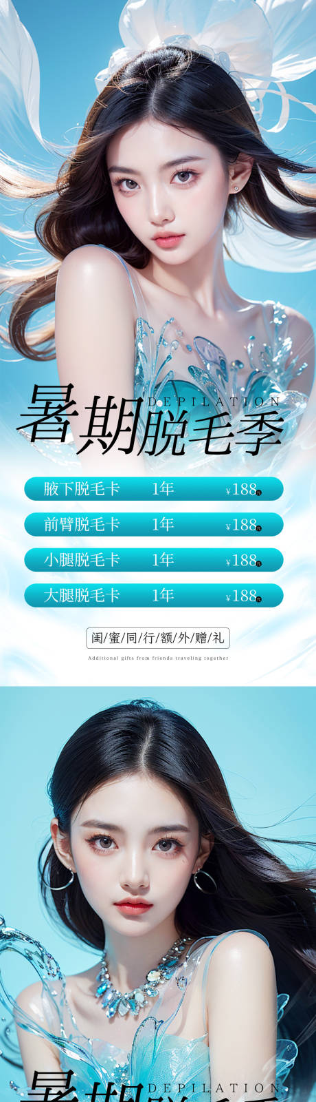 源文件下載【夏日脫毛海報】編號：88190025027826927