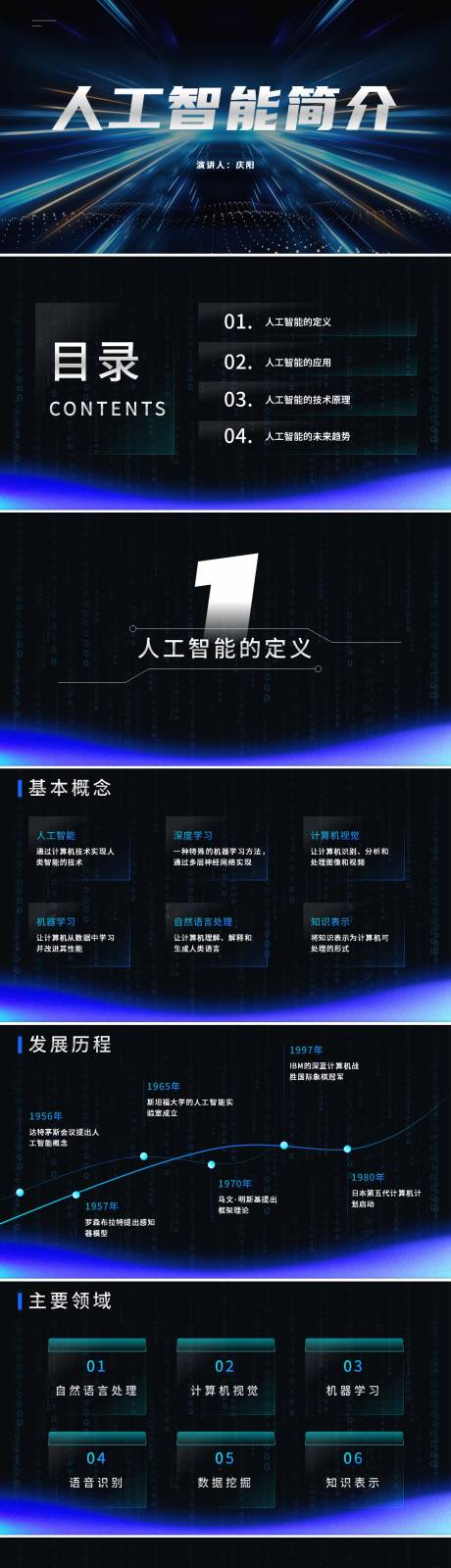 源文件下载【科技人工智能介绍PPT】编号：21630025454641618