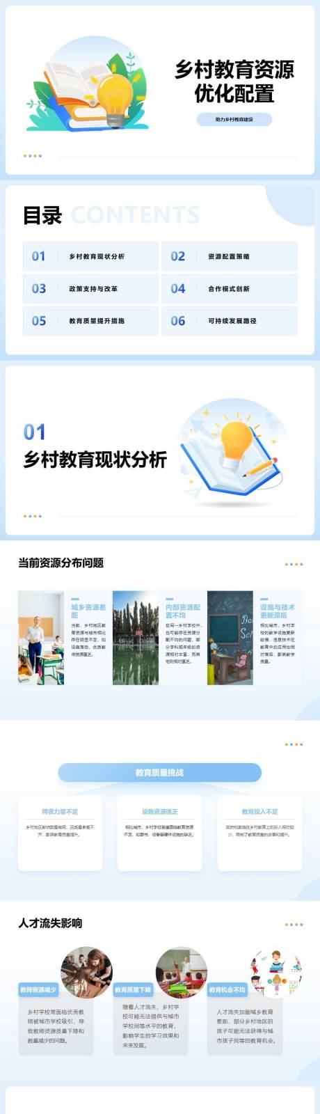 源文件下载【享设计】搜索编号：82490025036819088【乡村教育资源优化配置PPT】