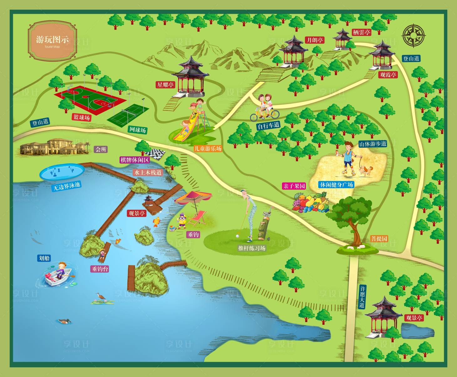 源文件下载【享设计】搜索编号：97190025385157676【社区游玩地图】