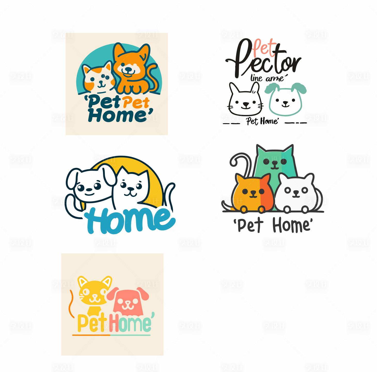 源文件下載【享設計】搜索編號：67300025056147594【簡約矢量寵物店logo設計】
