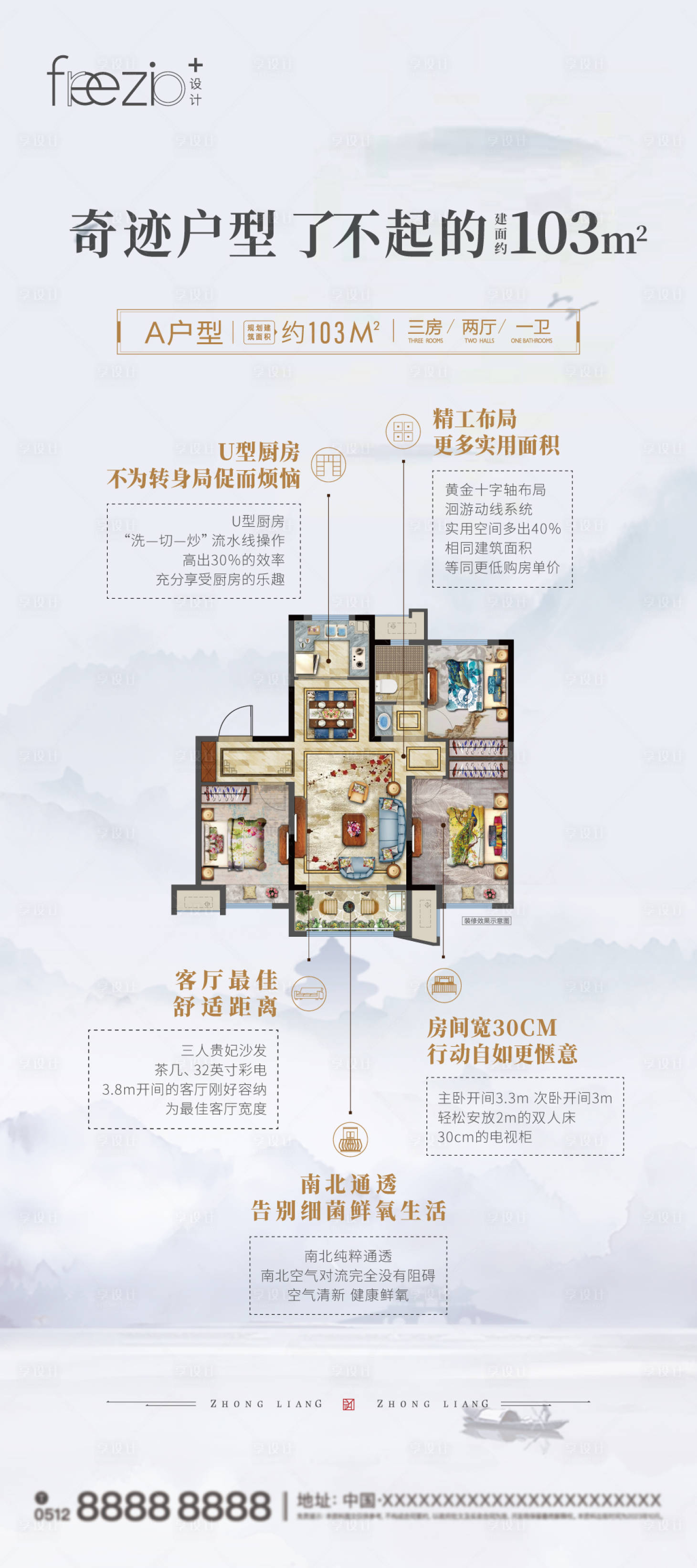源文件下載【享設計】搜索編號：42340025351069855【戶型解析展架】