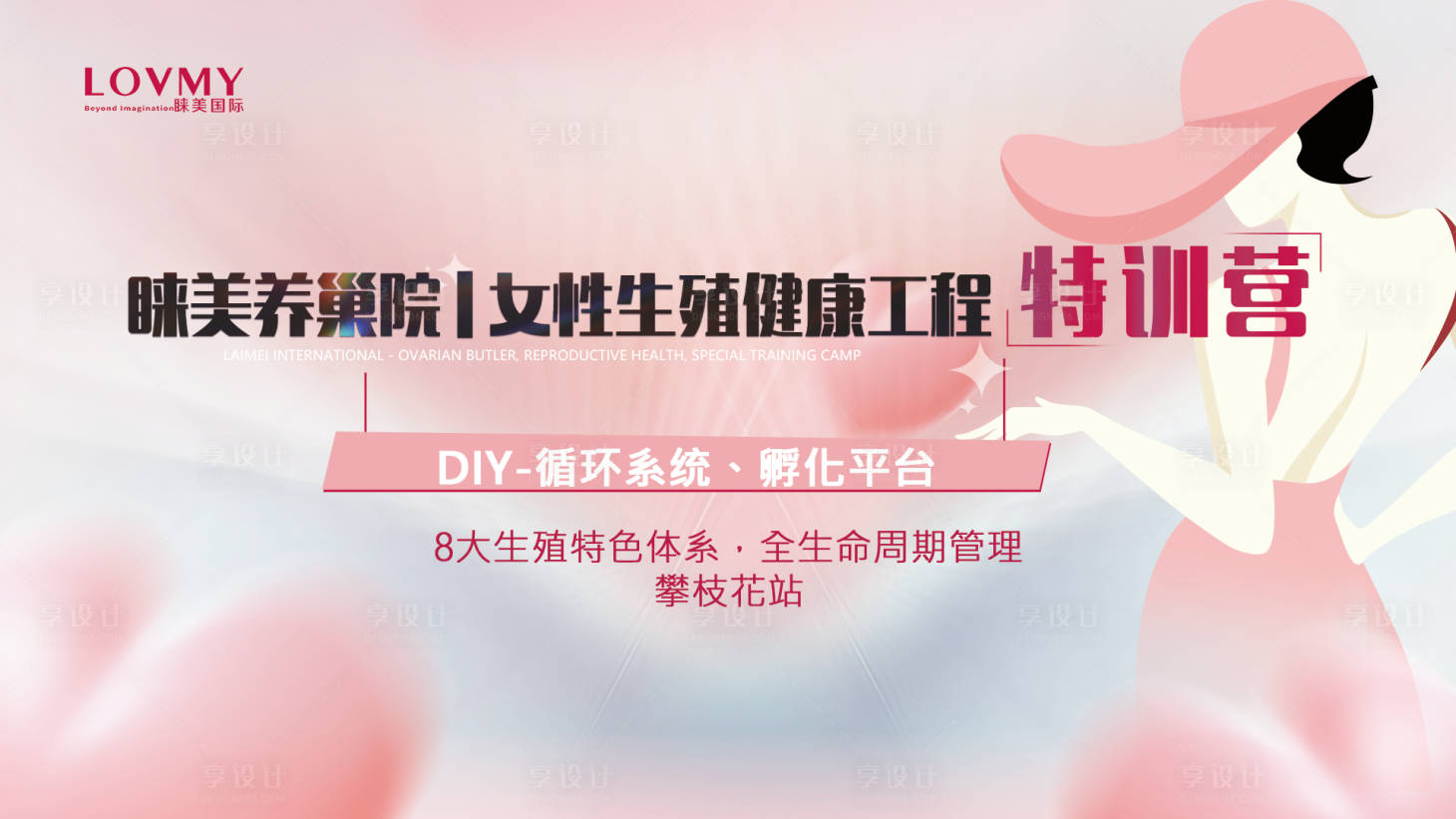 源文件下载【享设计】搜索编号：15300025866435133【医美活动背景板】